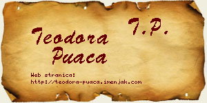 Teodora Puača vizit kartica